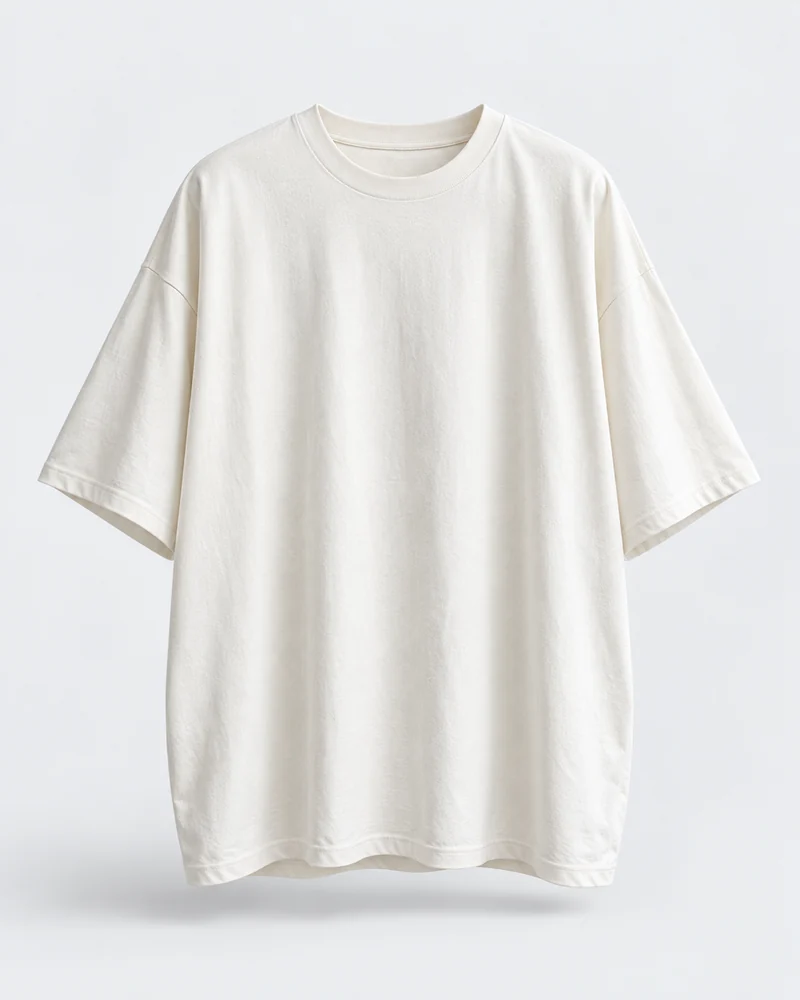Everyday Oversized Tee warna Cloud white, Cotton combed · 240 gsm